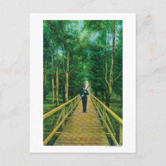 Blick auf den Boardwalk bei Presidio Postkarte (Vorderseite)