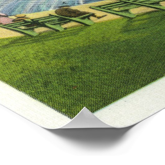 Blick auf den Boston Common Frog Pond Poster (Ecke)