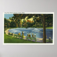Blick auf den Boston Common Frog Pond