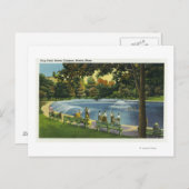 Blick auf den Boston Common Frog Pond Postkarte (Vorne/Hinten)