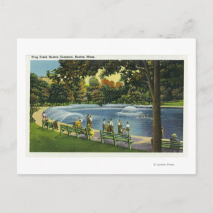 Blick auf den Boston Common Frog Pond Postkarte