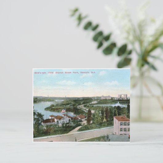 Blick auf den Branch Brook Park, Newark NJ 1911 Vi Postkarte (Stehend Vorderseite)