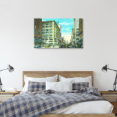 Blick auf den Broadway und die siebte Ecke Leinwanddruck (Insitu (Schlafzimmer))