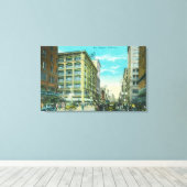 Blick auf den Broadway und die siebte Ecke Leinwanddruck (Insitu (Holzboden))