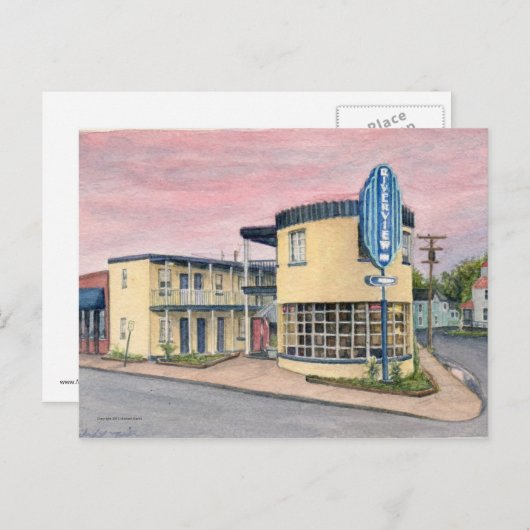 Blick auf den Colonial Beach Postkarte (Vorne/Hinten)