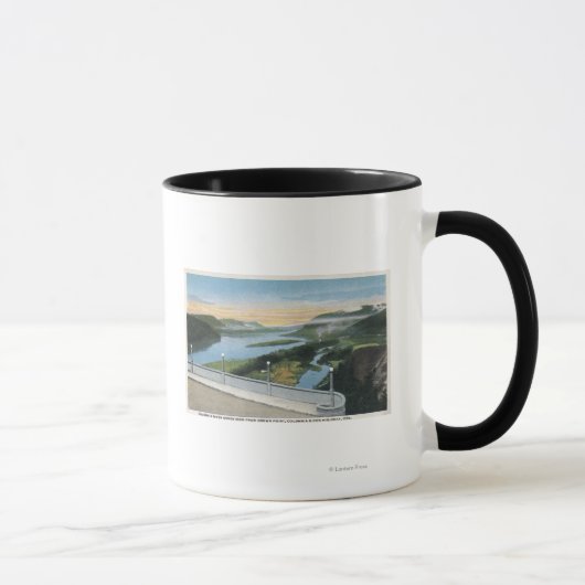 Blick auf den Columbia River Gorge von Crown Point Tasse (Rechts)