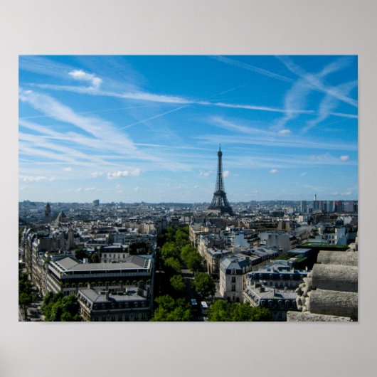 Blick auf den Eiffelturm vom Arc du Triomph - Post Poster (Vorne)