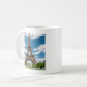 Blick auf den Eiffelturm vom Champ de Mars-Park Kaffeetasse (Vorderseite Links)