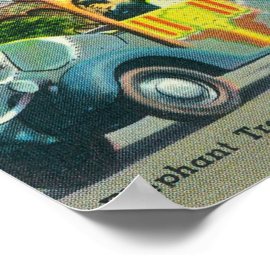 Blick auf den Elefantenzug Poster (Ecke)