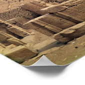 Blick auf den ersten Pylon des Tempels von Horus Poster (Ecke)