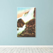 Blick auf den Felsen des Zeitalters Leinwanddruck (Insitu (Holzboden))