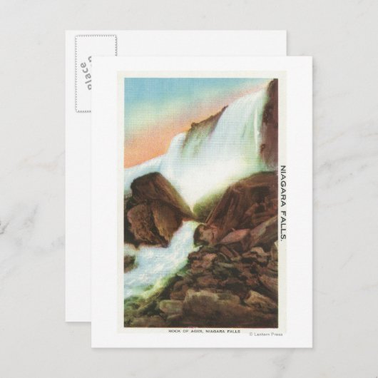 Blick auf den Felsen des Zeitalters Postkarte (Vorne/Hinten)