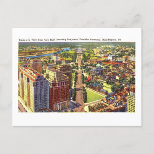 Blick auf den Franklin Parkway in Philadelphia Postkarte