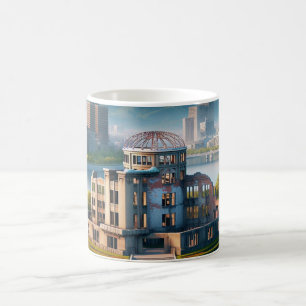 Blick auf den Friedenspark Hiroshima Japan Reise Kaffeetasse