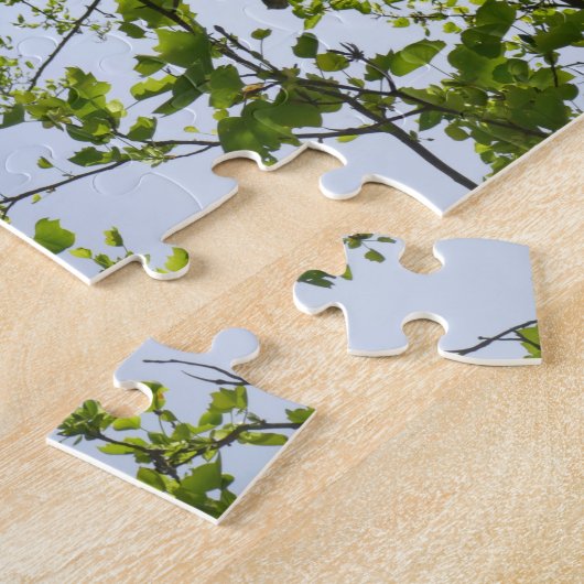 Blick auf den Frühlingsblütenbaum Puzzle (Seite)