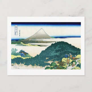 Blick auf den Fuji aus Aoyama, Hokusai Postkarte