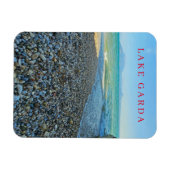 Blick auf den Gardasee - Kieselstrand Kühlschrankm Magnet (Horizontal)