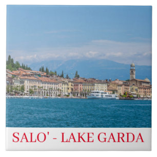 Blick auf den Gardasee Salo Keramik Fliese