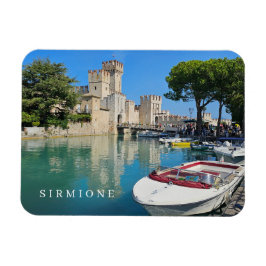Blick auf den Gardasee Sirmione Kühlschrankmagnet Magnet