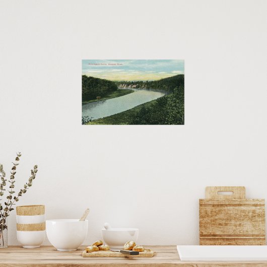 Blick auf den Genesee Poster (Küche)