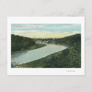 Blick auf den Genesee Postkarte