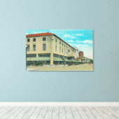 Blick auf den Geschäftsblock in der Idaho-Straße Leinwanddruck (Insitu (Holzboden))