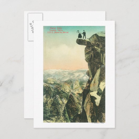 Blick auf den Glacier Point mit Blick auf Yosemite Postkarte (Vorne/Hinten)
