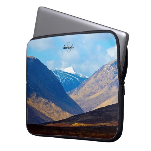 Blick auf den Glen Etive Neopren Laptop-Ärmel Laptopschutzhülle (Vorderseite Links)