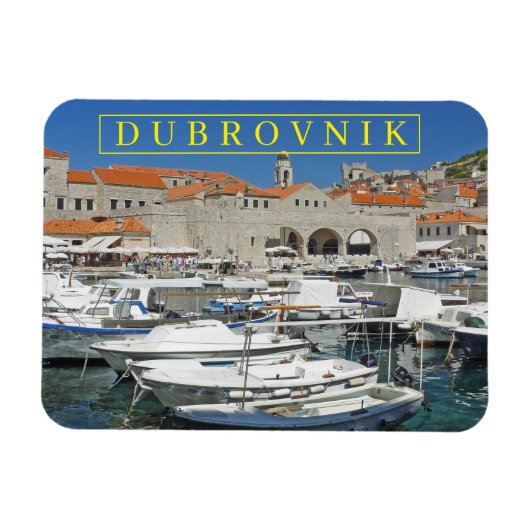 Blick auf den Hafen von Dubrovnik Kühlschrankmagne Magnet (Horizontal)