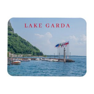 Blick auf den Hafen von Garda Kühlschrankmagnet Magnet
