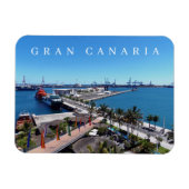 Blick auf den Hafen von Gran Canaria Las Palmas Kü Magnet (Horizontal)