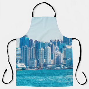 Blick auf den Hafen von Hongkong am Tag. asien,asi Schürze