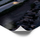 Blick auf den Hafen von Paphos bei Nacht, Zypern Poster (Ecke)