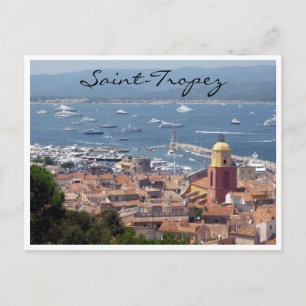 Blick auf den Hafen von Saint Tropez Postkarte