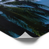 Blick auf den Horizont des Ozeans von Land aus Poster (Ecke)