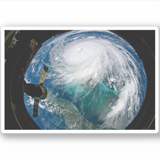 Blick auf den Hurrikan Dorian. Aufkleber (Vorderseite)