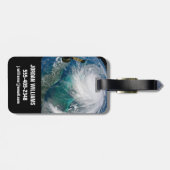 Blick auf den Hurrikan Dorian. Gepäckanhänger (Rückseite horizontal)