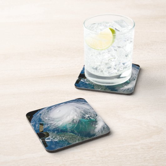 Blick auf den Hurrikan Dorian. Getränkeuntersetzer (Rechte Seite)