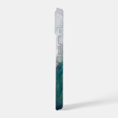 Blick auf den Hurrikan Dorian. iPhone 15 Hülle (Linke Seite)