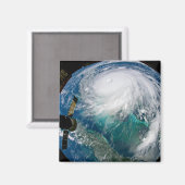 Blick auf den Hurrikan Dorian. Magnet (Vorderseite/Rückseite)