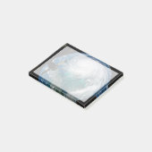 Blick auf den Hurrikan Dorian. Post-it Klebezettel (angewinkelt)