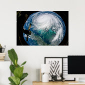 Blick auf den Hurrikan Dorian. Poster (Heimbüro)