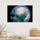 Blick auf den Hurrikan Dorian. Poster (Küche)