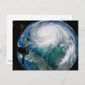 Blick auf den Hurrikan Dorian. Postkarte (Vorne/Hinten)