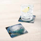 Blick auf den Hurrikan Dorian. Rechteckiger Pappuntersetzer (Vor Ort)