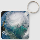 Blick auf den Hurrikan Dorian. Schlüsselanhänger (Rückseite)