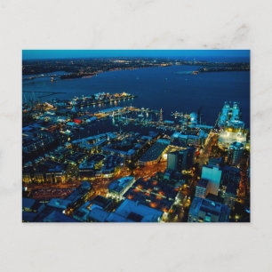 Blick auf den Jachthafen Auckland vom Sky Tower - Postkarte
