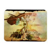 Blick auf den Kanal mit Booten und Gebäude Magnet (Horizontal)