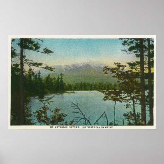 Blick auf den Katahdin-Berg, der höchste Gipfel in Poster (Vorne)