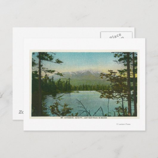 Blick auf den Katahdin-Berg, der höchste Gipfel in Postkarte (Vorne/Hinten)